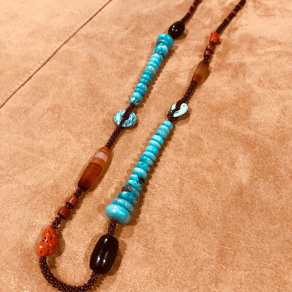 Southwest Style Vintage Hand Woven Necklace